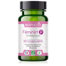Pilulier de 60 gélules de complément alimentaire naturel, oestrogène naturel biologique pour favoriser l’équilibre hormonal