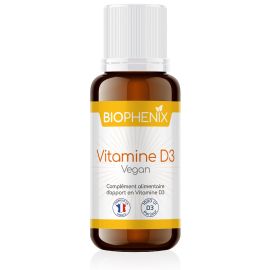Vitamine D3 Vegan liquide complément alimentaire biophénix.