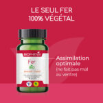 Pilulier de 90 gélules de complément alimentaire fer naturel biologique