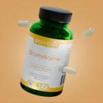 Pilulier de 90 gélules de bromélaïne, complément alimentaire à base d'ananas, pour favorise contrôle du poids et réduction de la cellulite