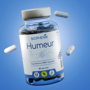 Pilulier de 90 gélules de Biophénix Humeur, complément alimentaire naturel biologique pour gestion du stress et de l’anxiété et favoriser qualité du sommeil
