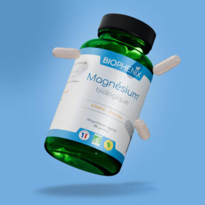 Pilulier de 90 gélules de magnésium naturel biologique vegan