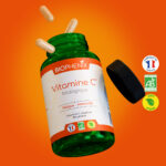 Pilulier de 90 gélules de vitamine C naturelle biologique vegan