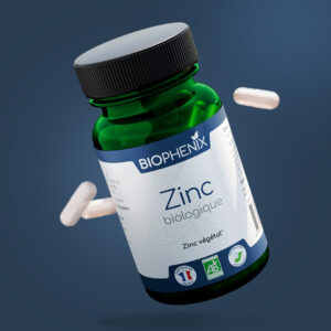 Pilulier de 30 gélules de zinc naturel biologique vegan, spécial immunité