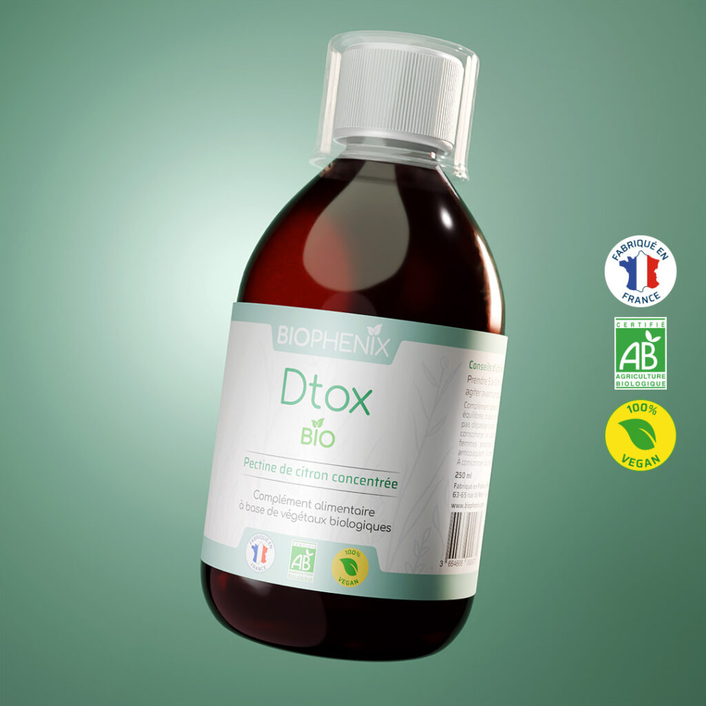Flacon de 250 ml de détox naturel à base de plantes pour le foie