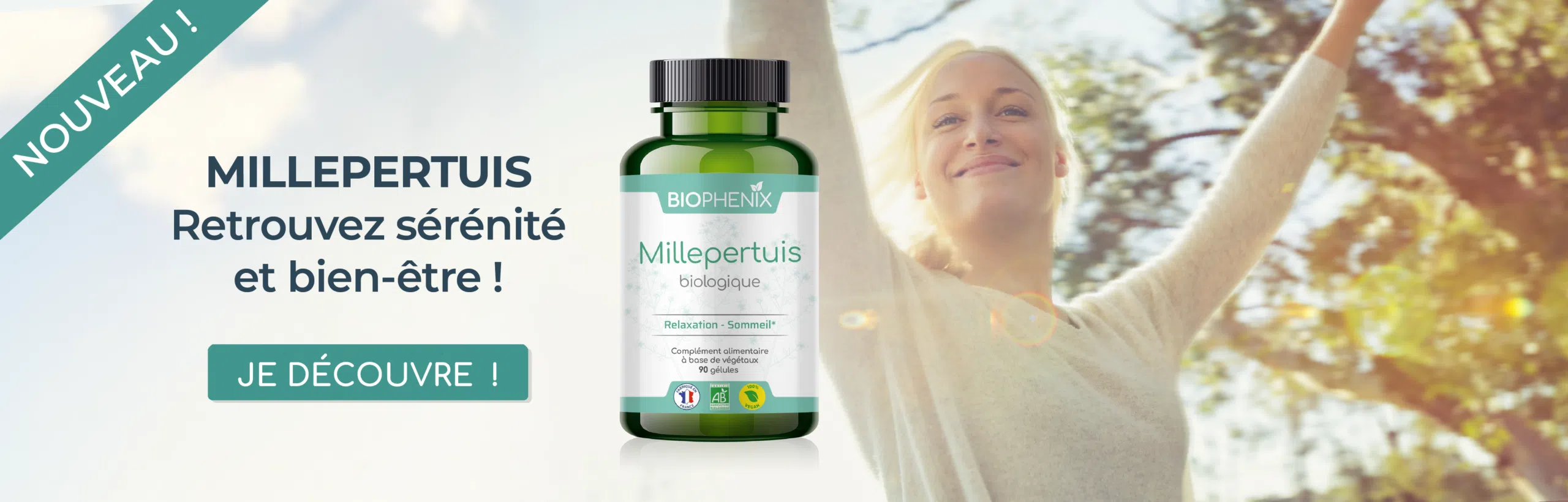 banniere mobile nouveau produit complement alimentaire millepertuis