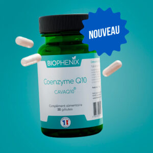 Pilulier de 30 gélules de complément alimentaire naturel pour booster énergie, soutenir le cœur, régénérer les cellules et les protéger du vieillissement.