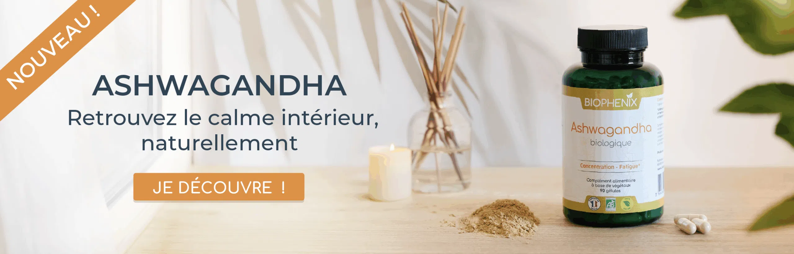 banniere website nouveau produit - complement alimentaire 100% naturel à base de banane plantain