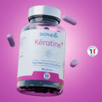 Pilulier de 60 gélules de complément alimentaire naturel spécial cheveux brillance et anti-chute