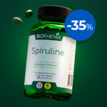 Pilulier de 200 gélules de spiruline origine Earthrise vegan