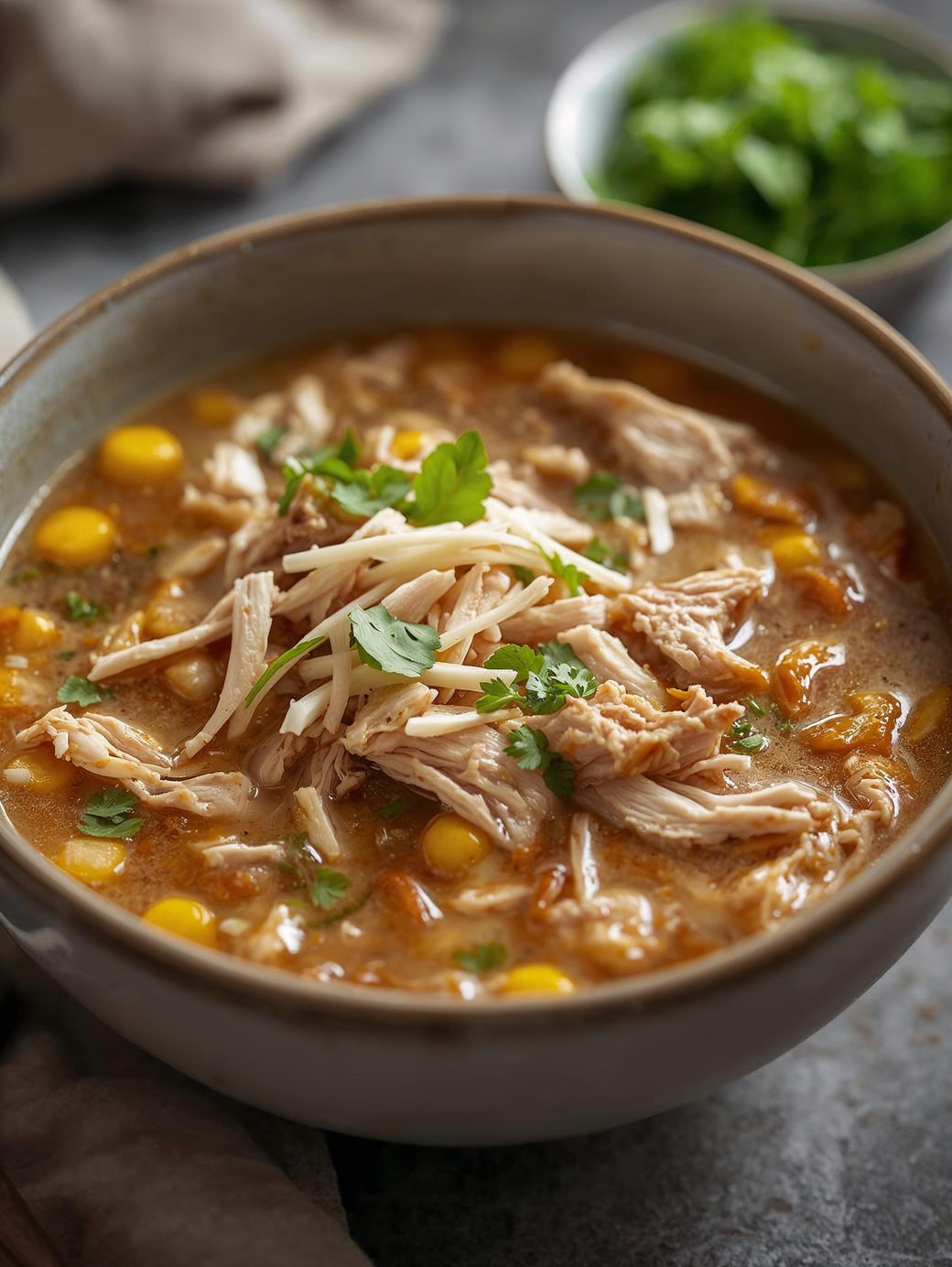 soupe immunité au poulet, maïs et gingembre